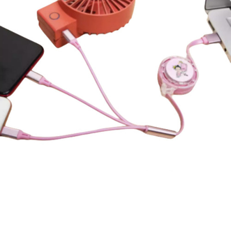 Multifunctional One To Three Data Cable