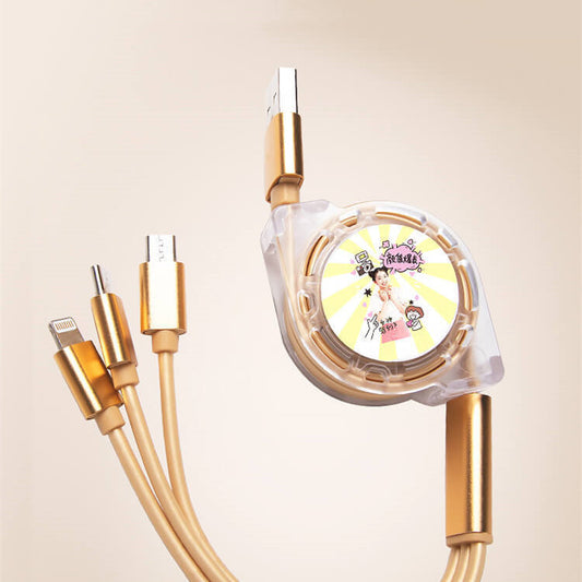 Multifunctional One To Three Data Cable